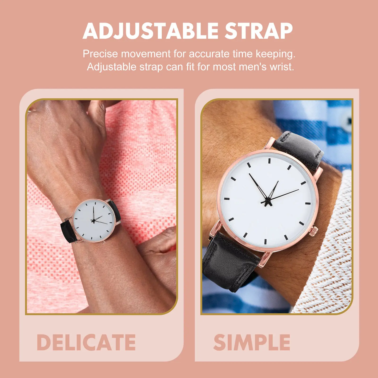 Men's Thin Quartz Watch Strap Casual Business Wristwatch Delicate Design Exquisite Appearance Accurate Timekeeping
