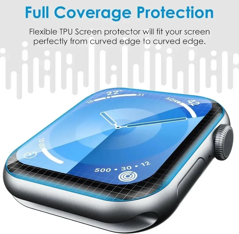 3D Clear Screen Protector for Apple Watch 11 42/46mm Soft Anti-Scratch PMMA Protective Film For iWatch Series 11 iWatch11