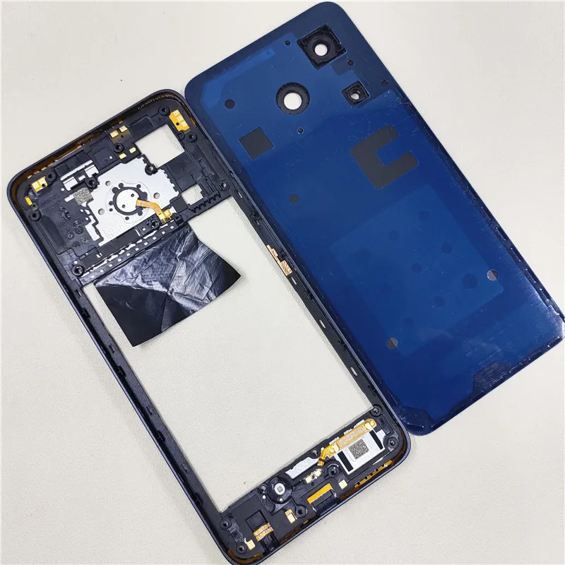 A+++ Full Housing Case for Tecno Spark 20 KJ5 Middle Frame + Battery Back Cover Rear Door with Camera Lens Repair Parts