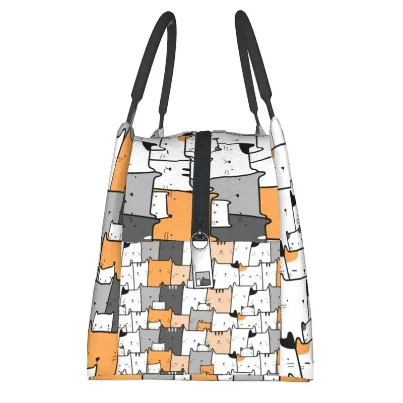 

Термоизолированные сумки для обеда, женский контейнер для обеда с котенком для кемпинга, путешествий, хранения, коробка для еды