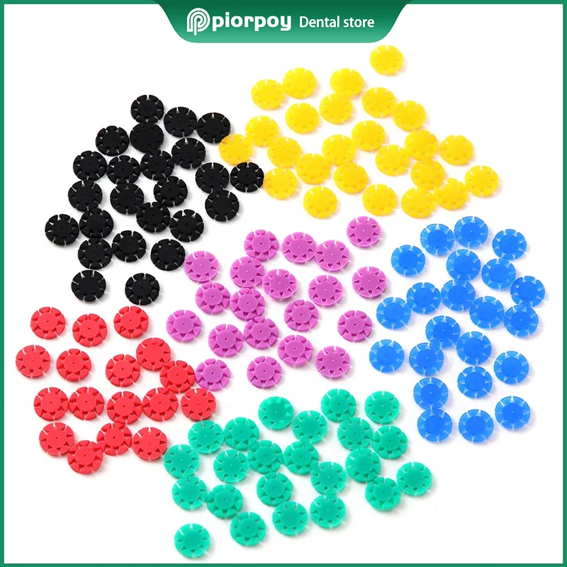 PIORPOY 100 PCS Dental Endo Root Canal File Disinfection Marking Circle Ring Counting Silicone Endodontics Stopper Materials