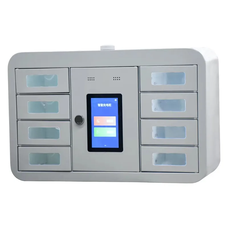 Mini smart charging mobile phone locker electronic lock, assembled, barcode operation, suitable for school, office, beach use