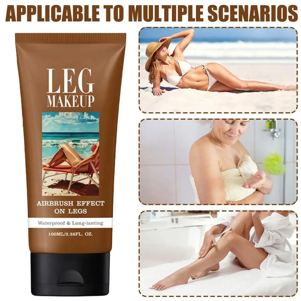 

100ml Leg Makeup Long-lasting Waterproof And Anti-Transfer Concealer Even Skin Tone Wheat Tan Brown Liquid Foundation