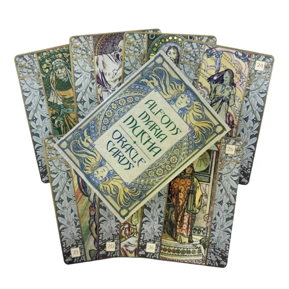 

Alfons Maria Mucha Карты Оракула Колода для гадания English Vision Edition Таро Настольная игра для вечеринки