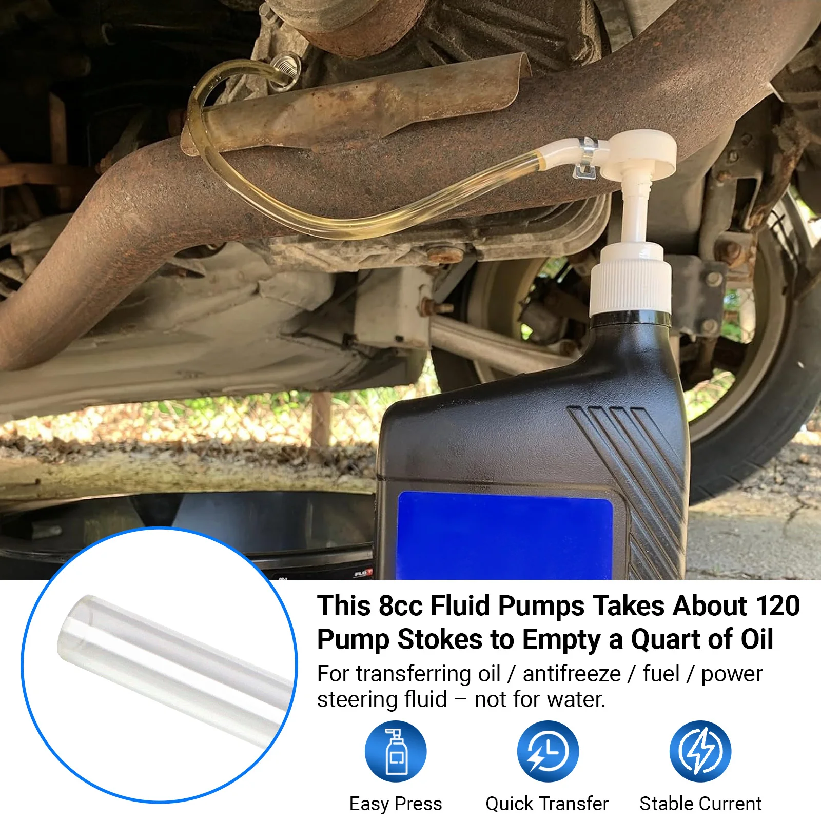 Universal New Lower oil pump with leak-proof clamp suitable For standard quart bottle and engine maintenance of outboard ship