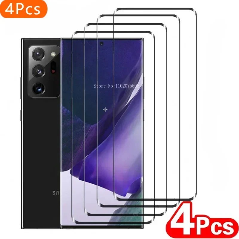 4 pezzi di vetro temperato curvo per Samsung Galaxy S24 S23 S22 Ultra Plus S21 S20 S10 Plus Nota 20 10 S8 S9 protezione dello schermo in vetro