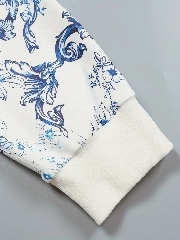 2025年 プラスサイズ レディース 花柄プリント ジップアップ フード付きジャケット カジュアルジャケット 軽量 花柄コート ウィンドブレーカー スタンドカラー