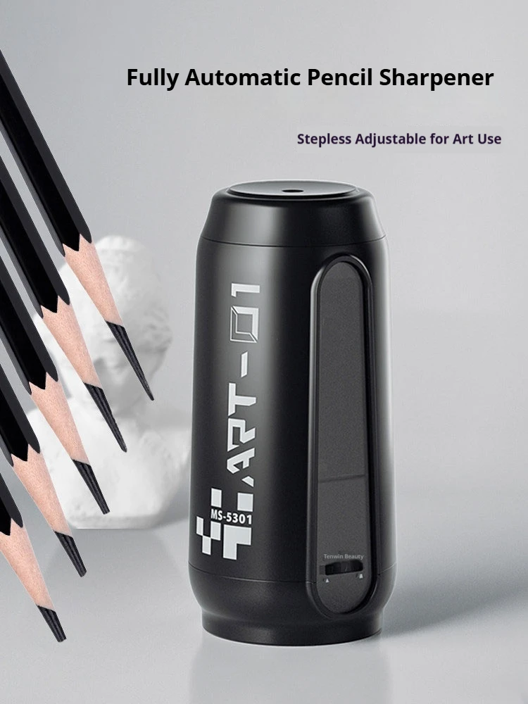 Tenwin Fully automatic pencil sharpener-Quick pencil sharpening-Automatic stop function-Essential for students starting school