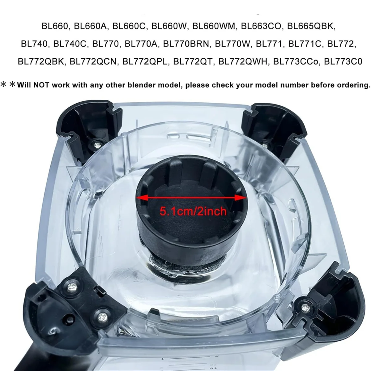 Piezas de repuesto para licuadora para jarra, embrague de conductor y juego de pernos de accionamiento, serie BL660/66OA, 72 Oz (9 tazas)