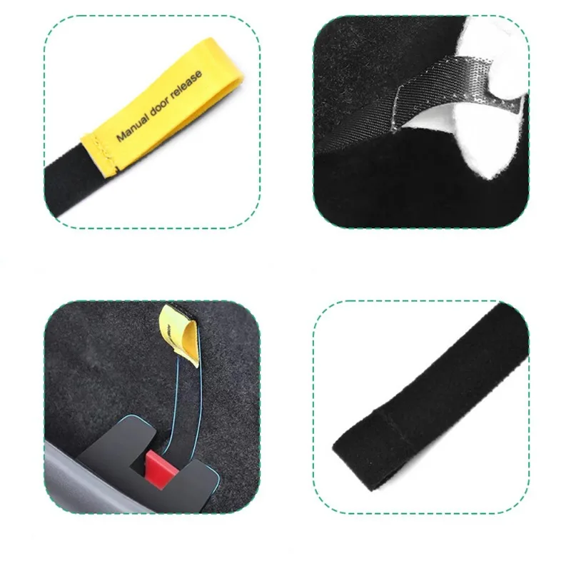Rear Door Emergencies Safety Pull Rope for Tesla Highland 2024 for Model Y 2021-2023 Emergency Handle Car Accessory 4/1PCS