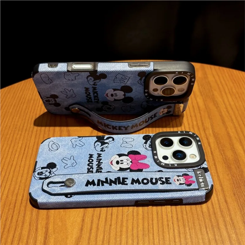 for iPhone 17 16 15 14 13 12 11 Pro Max 14Plus 17Air Phone Case For Magnetic Cartoon Disney Mickey Minnie wristband Unisex Cover view 5