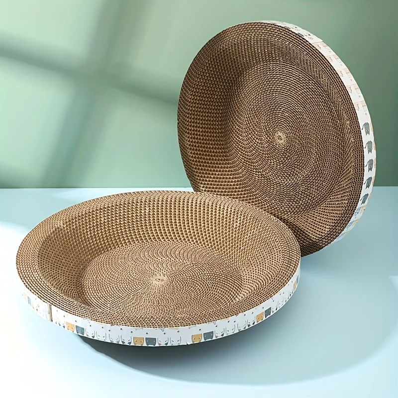 Corrugated round cat scratching board resistant cat toy cat supplies bowl-shaped cat claw board