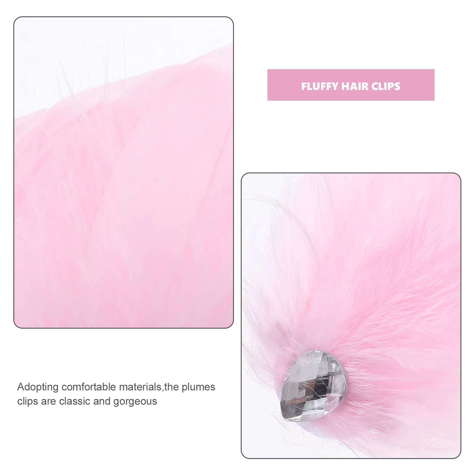 

4pcs Plumes Elegant Hair Clips For Women Accessories For Women Party Prom Wedding Event Hair Styling Accessories