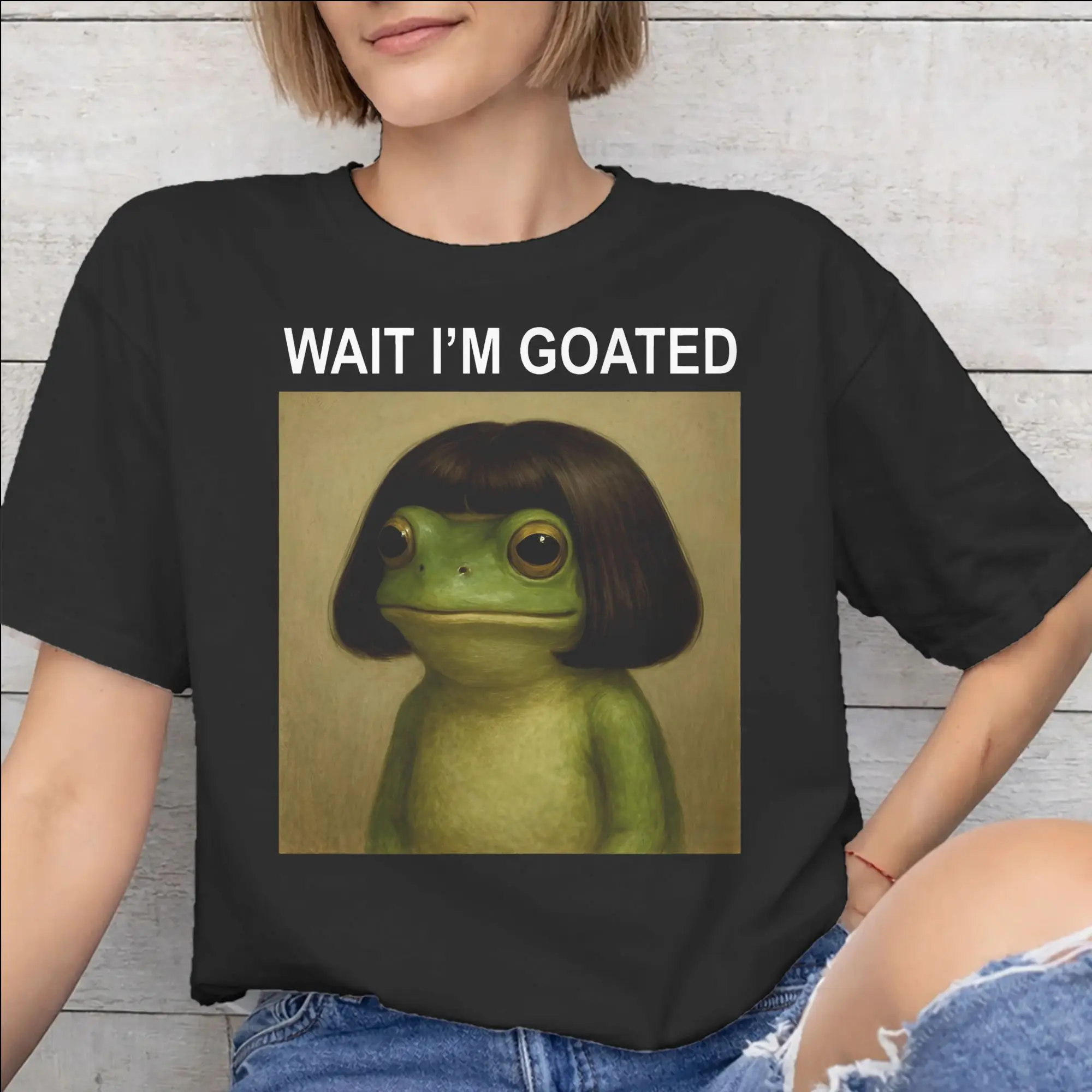 Wait I'M Goated Funny Meme Apparel Men Women T Shirts Pure Cotton Tee Printed  T-shirt Clothes