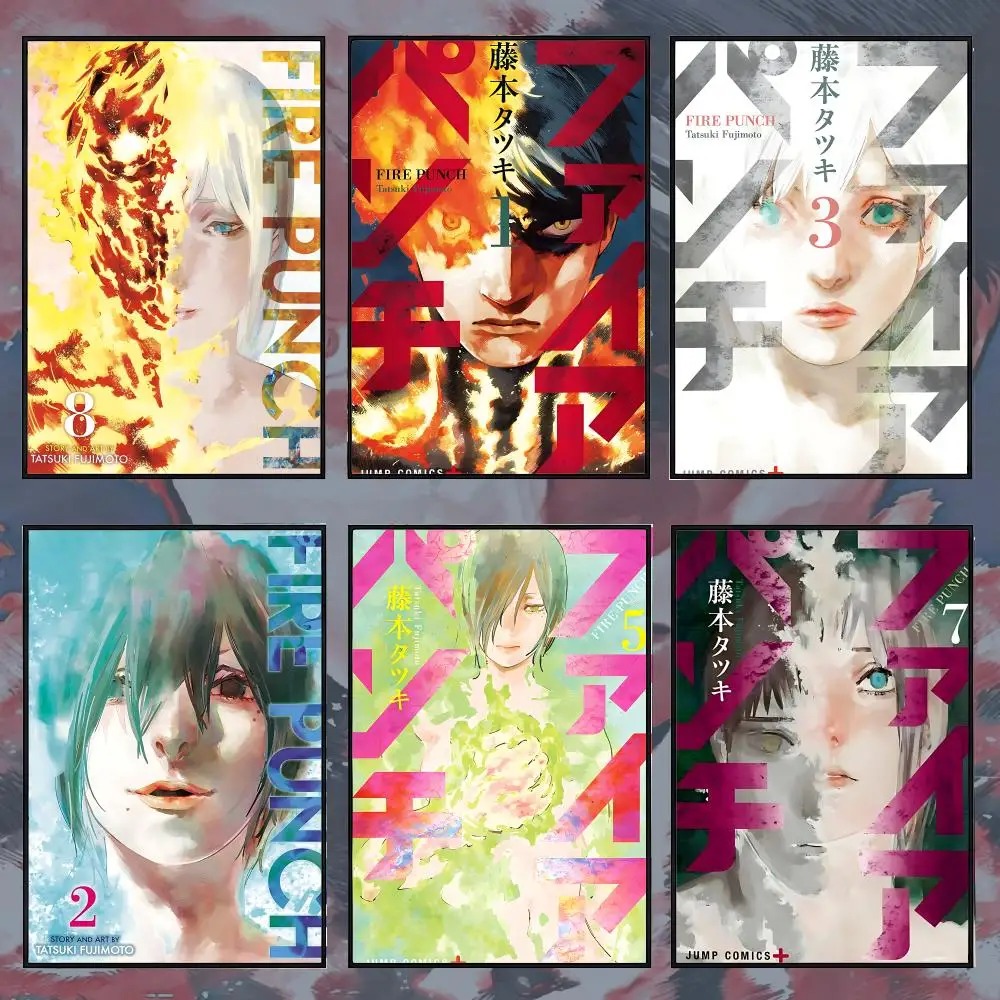 Manga F-FIRE P-PUNCH Fujimoto Poster PP Self Adhesive Decorative Poster Waterproof Waterproof for Apartment Bedroom
