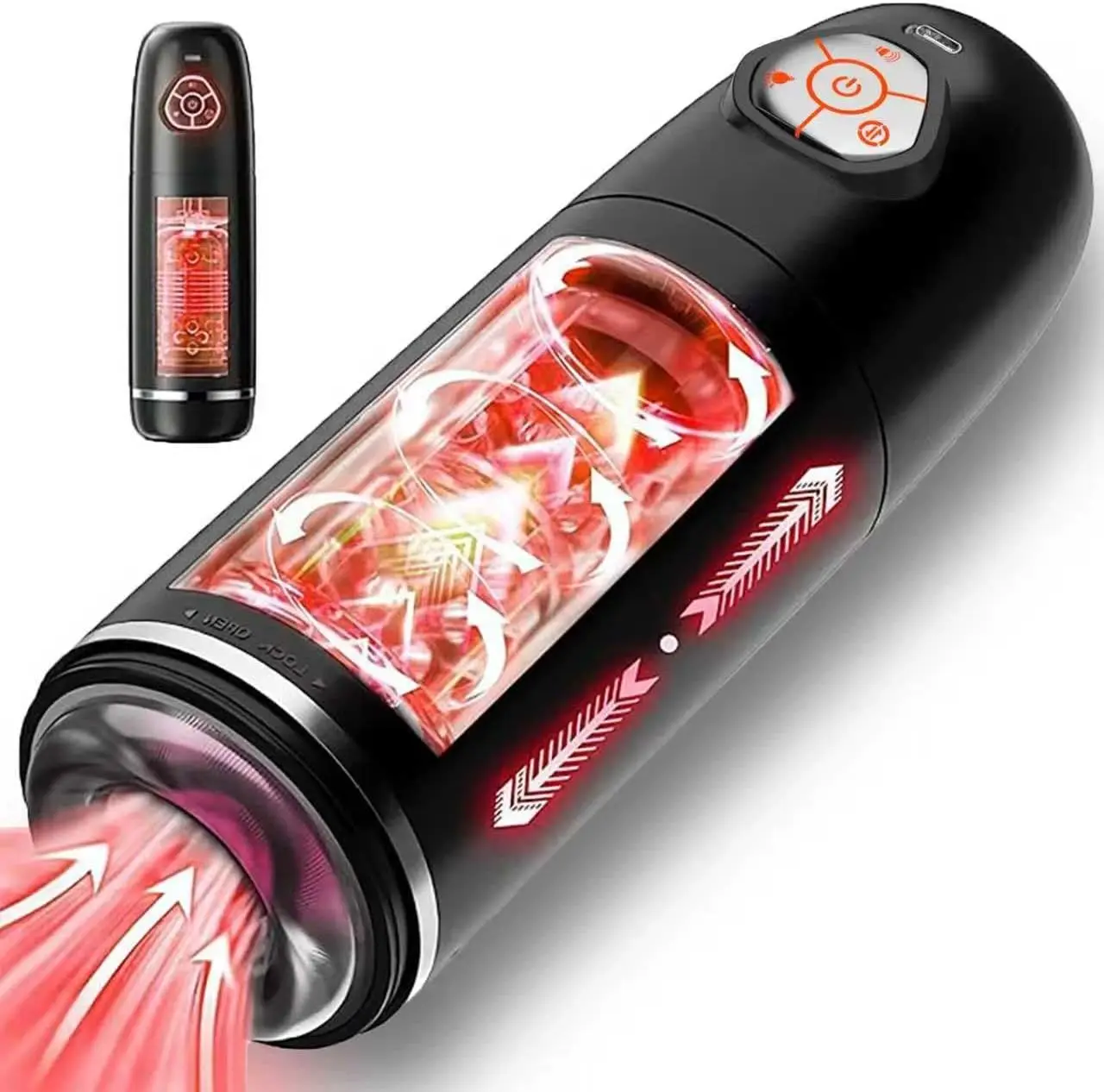 Automatic Thrusting Rotating Male Masturbator Telescopic Rotation Blowjob Cup Penis Pump Piston Sex Toys For Men Adult Supplies
