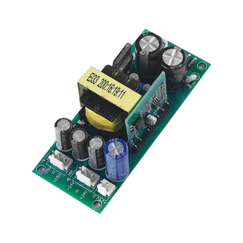 Placa de alimentación conmutada de doble voltaje ABNR de alta potencia, 24V y salidas duales de 15V, placa de interruptor auxiliar eficiente sin cable