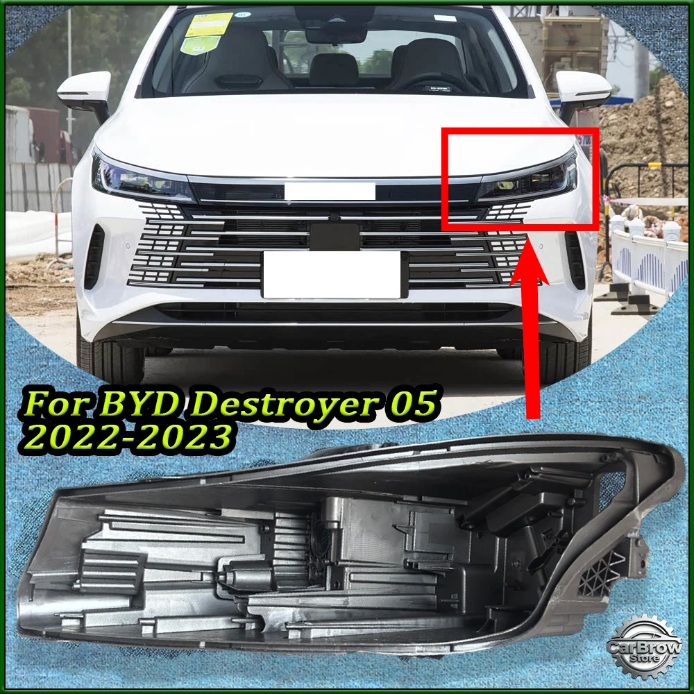 

Headlight Rear Shell For BYD Destroyer 05 2022 2023 2024 Headlamp Base Headlight House Black Rear Shell