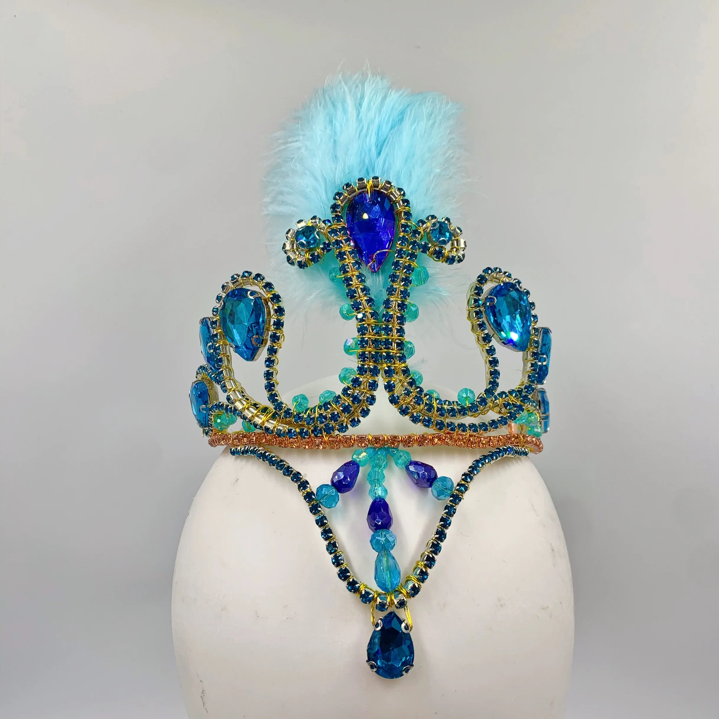 Ballet performance headwear for children and adults hand-customized professional ballet bluebird headwear ballet crown