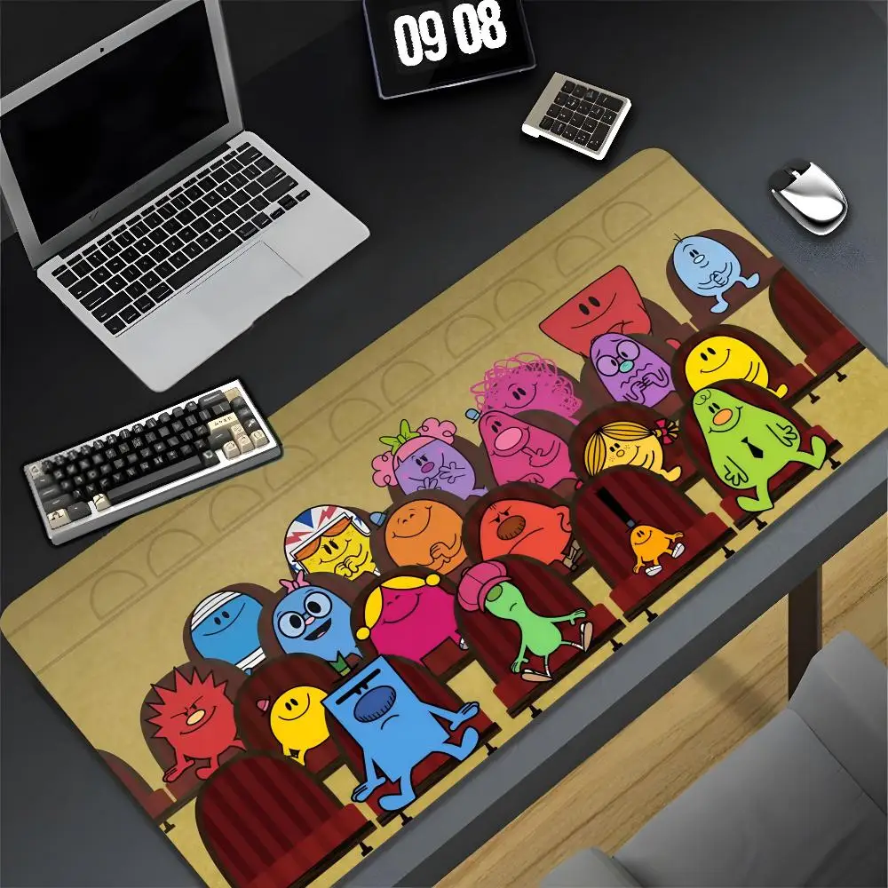 Mr Men L-little Miss Mouse Pad XXL Gamer Gaming PC Computer Otaku Locking Edge DIY Customized Photo Laptop Notebook Desk Mat