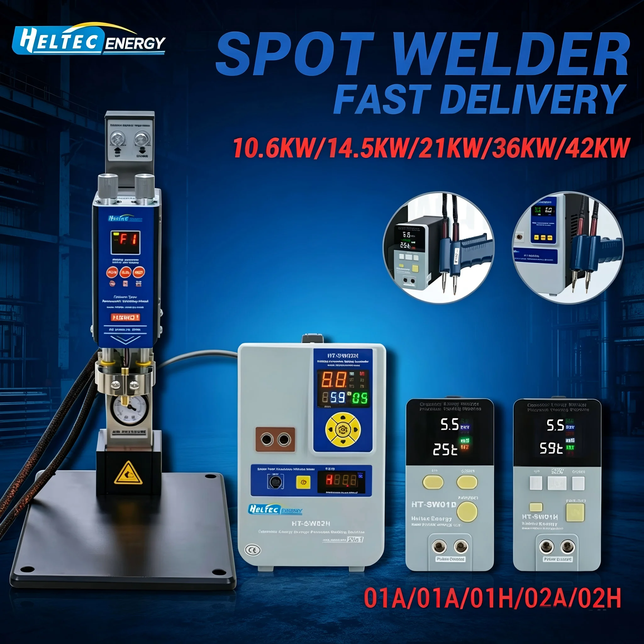 21KW 36KW 42KW Capacitor Energy Storage Spot Welding Machine, Portable LED Digital Display Small Spot Welder for 0.5mm Sheet Metal Welding Tools