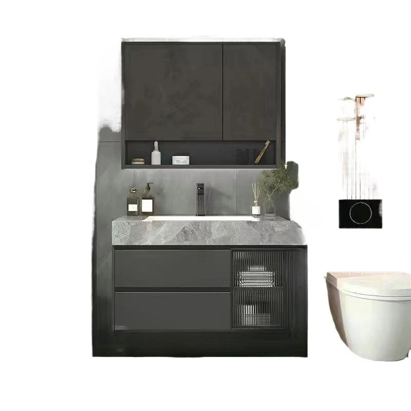 

Ceramic integrated basin wash table cabinet combination new bathroom