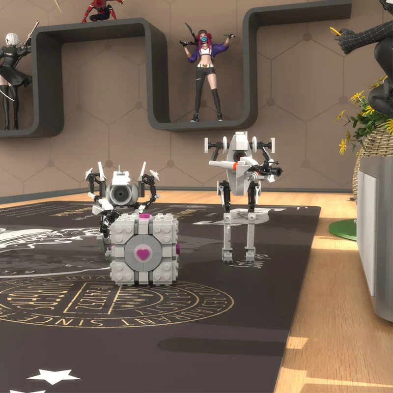 Popular Game Portal 2 Peripherals, MOC Building Blocks Toy, Kids' Assembly Kit, Model Robot Decoration & Gift