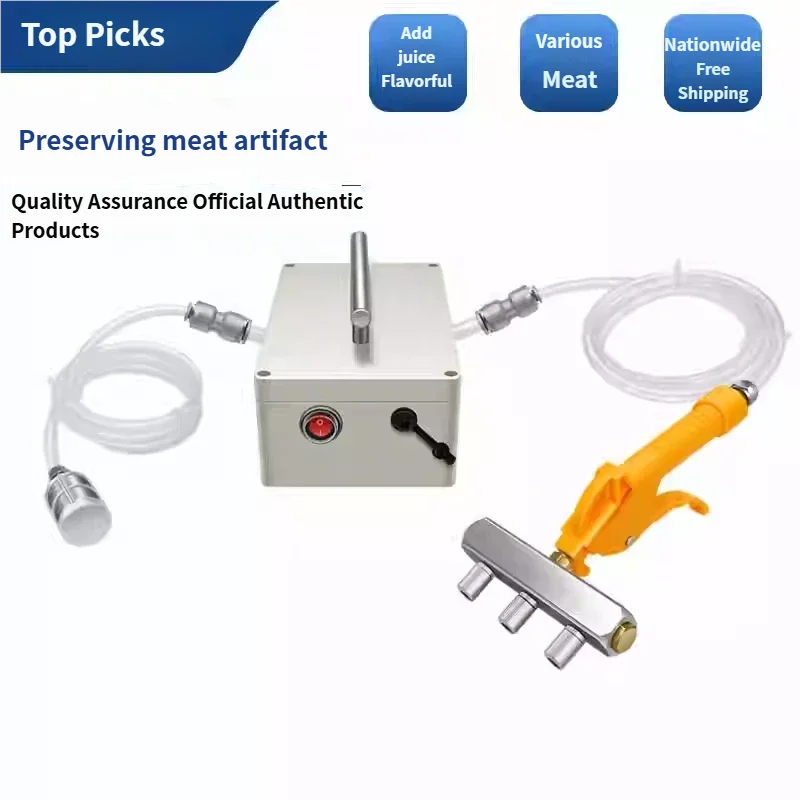 Electric Saline Injection Pump Meat Pickling Machine Electric High Pressure Bacon Pump Gun Meat Marinated Syringe Saline Syringe
