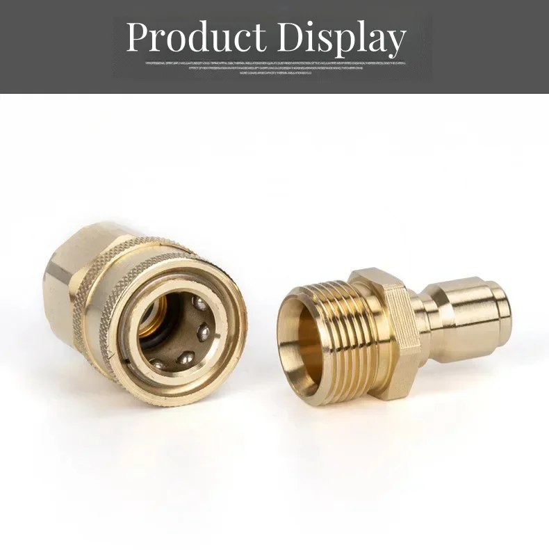 M22 Messing-Schnellanschluss-Adapter-Set, 14/15 mm Hochdruckreiniger-Schlauchanschluss für Autowaschmaschine und Pistolenrohre – Detail 5