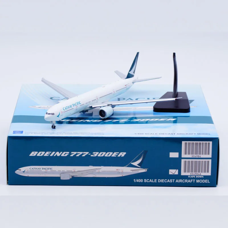 

XX4984A Alloy Collectible Plane Gift JC Wings 1:400 Cathay Pacific Boeing B777-300ER Diecast Aircraft Jet Model B-KQT Flaps Down