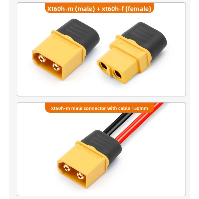 1PCS, 1pair,XT60H connector with extension cord 15cm, 30cm, suitable for aircraft model lithium battery power supply