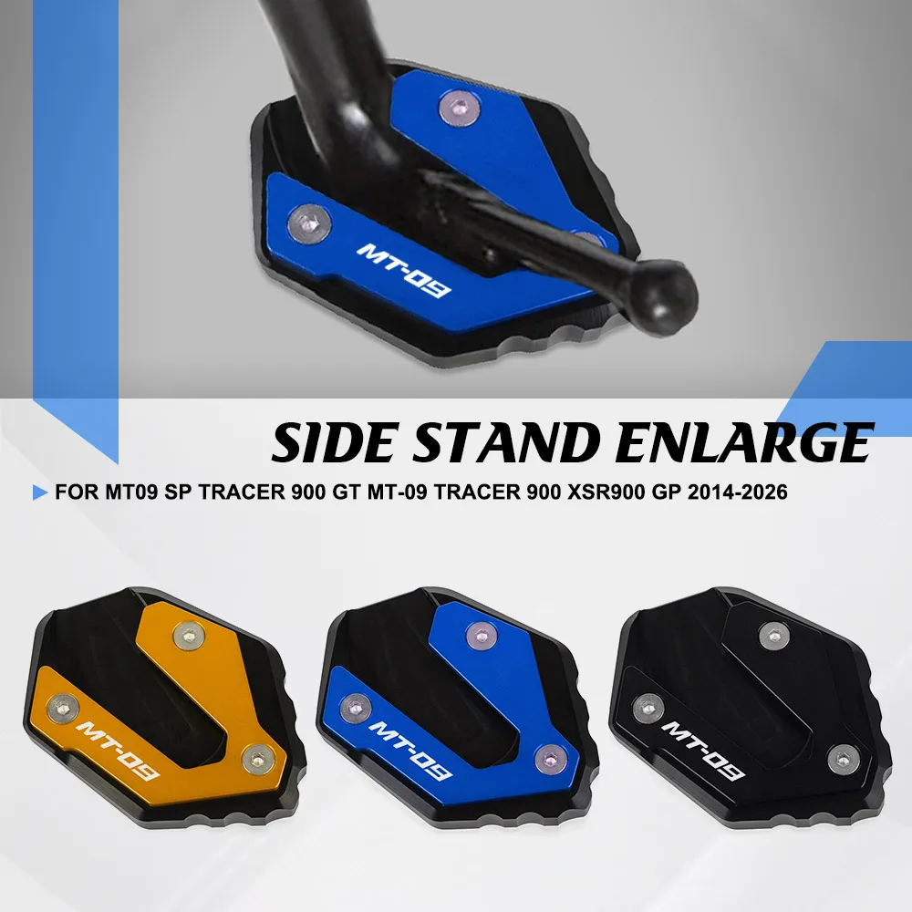 

CNC Kickstand Foot Side Stand Extension Pad Support Plate For Yamaha MT09 SP Tracer 900 GT MT-09 Tracer 900 XSR900 GP 2014-2026