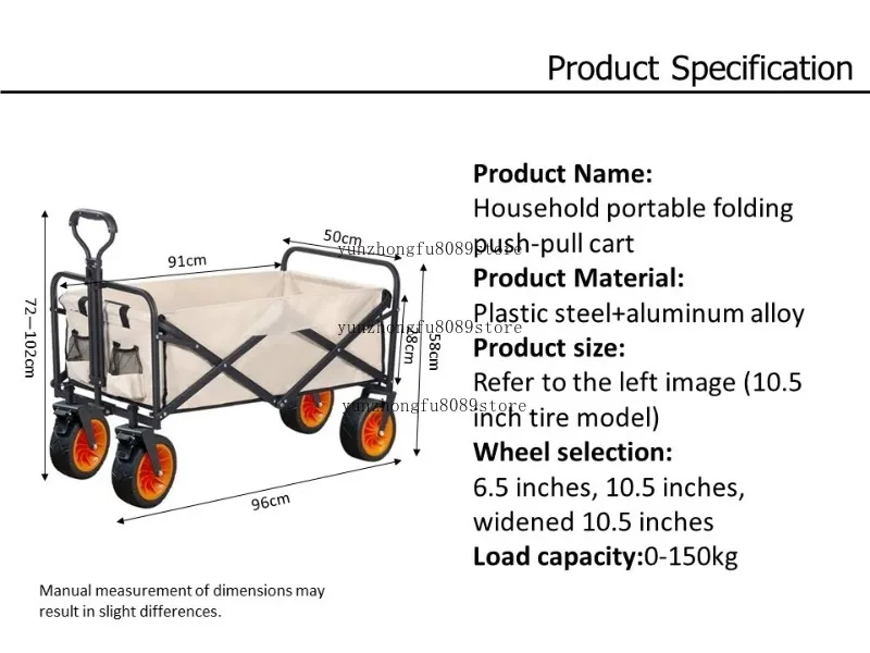 Portable Folding Multifunctional Push Pull Utility Cart Lightweight Space Saving Transport Trolley For Household Shopping