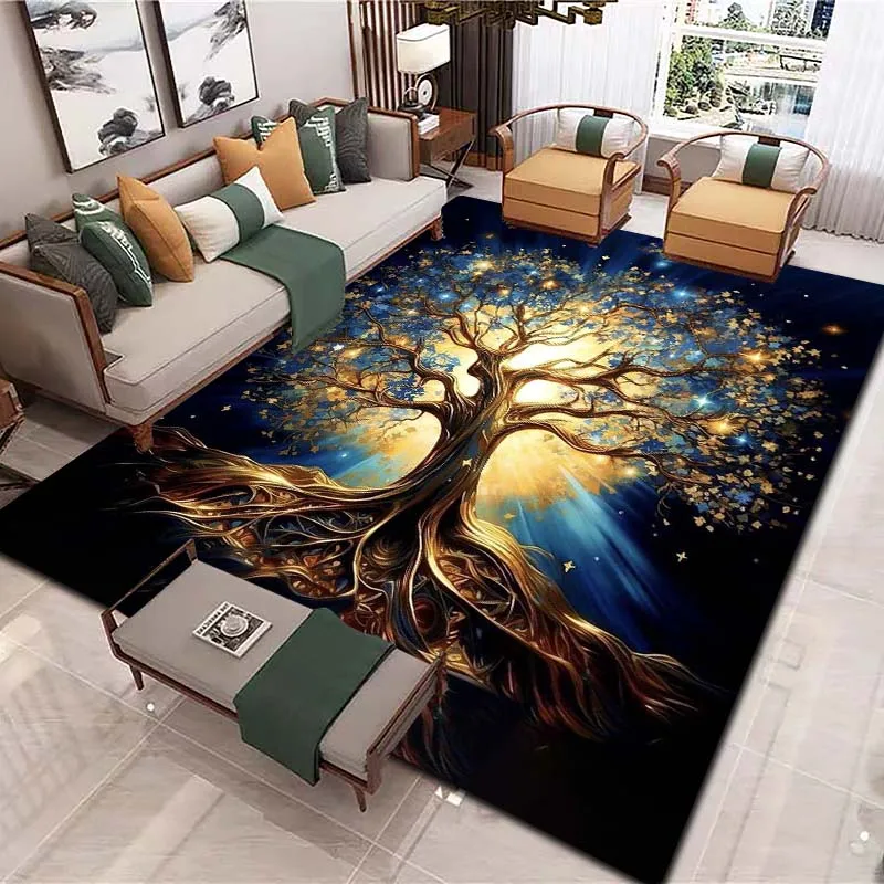 Tree of Life Mystical Celtic Art Print Area Rug Non‑Slip Soft Floor Carpet Living Room Bedroom Present Indoor Home Party Decor