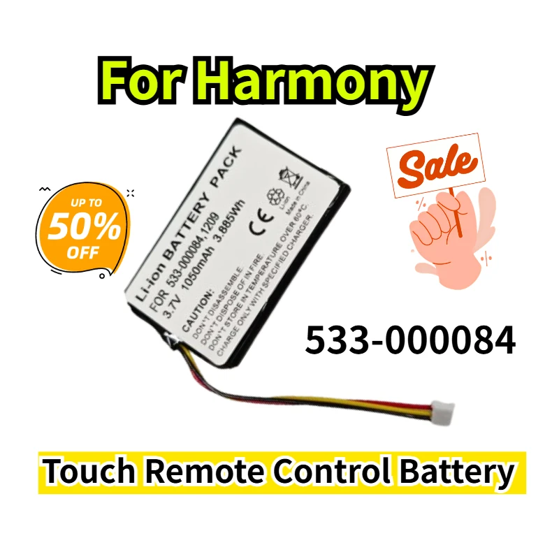 

Аккумулятор 3.7V 1050mAh 533-000084 1209 для пульта дистанционного управления Harmony Touch