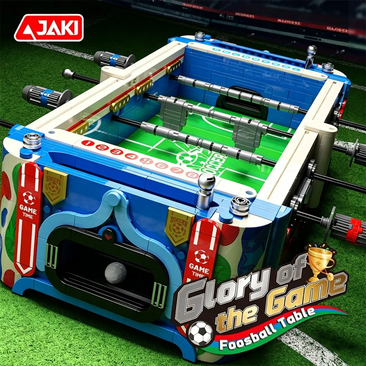

Football Tabletop Building Blocks Educational DIY Toy Two Player Battle Board Game Toy Soccer Fans Gift Family Party Game