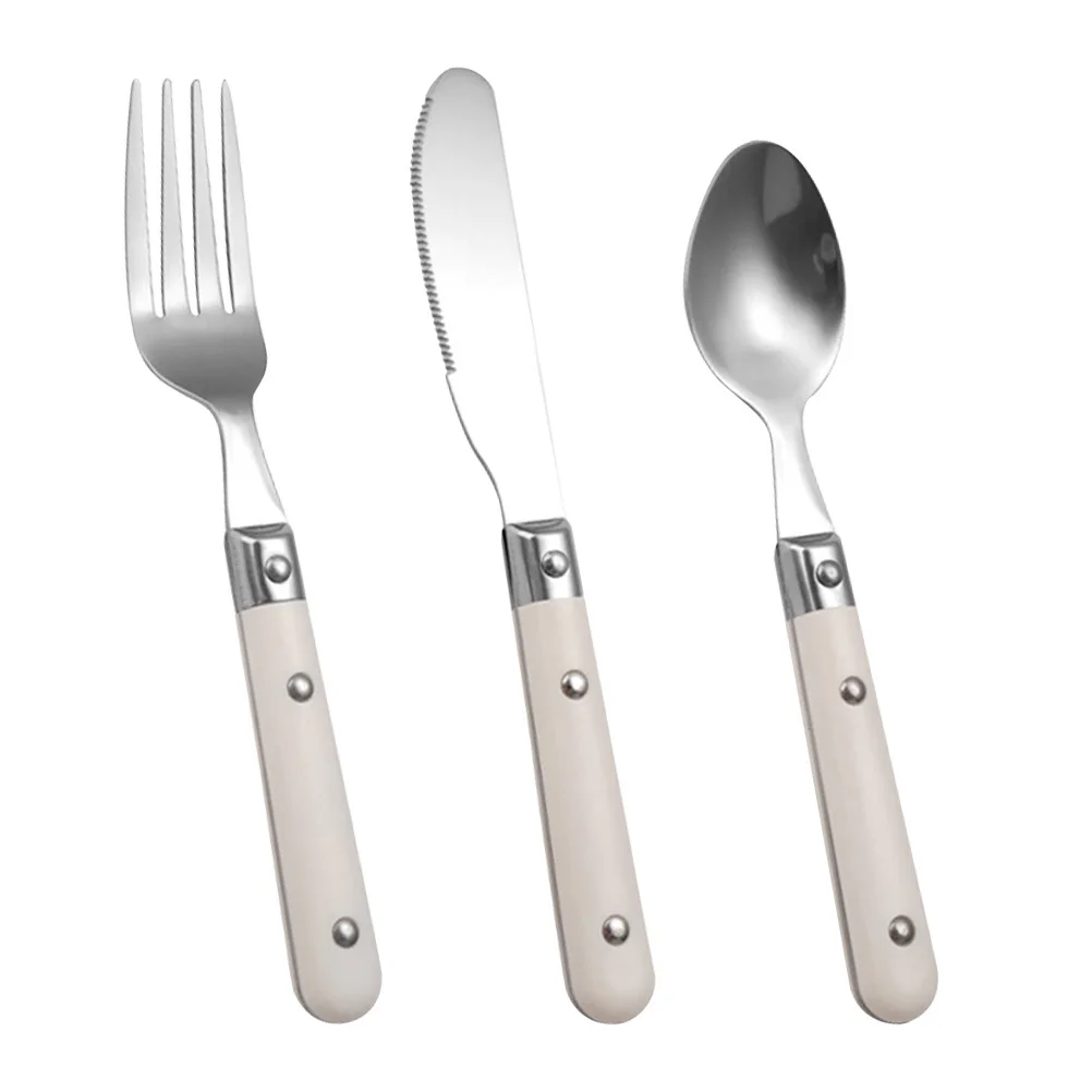 

1Set Stainless Steel Tableware Premium Lightweight Cutlery Set for Home Restaurant Hotel Use Smooth Safe Design
