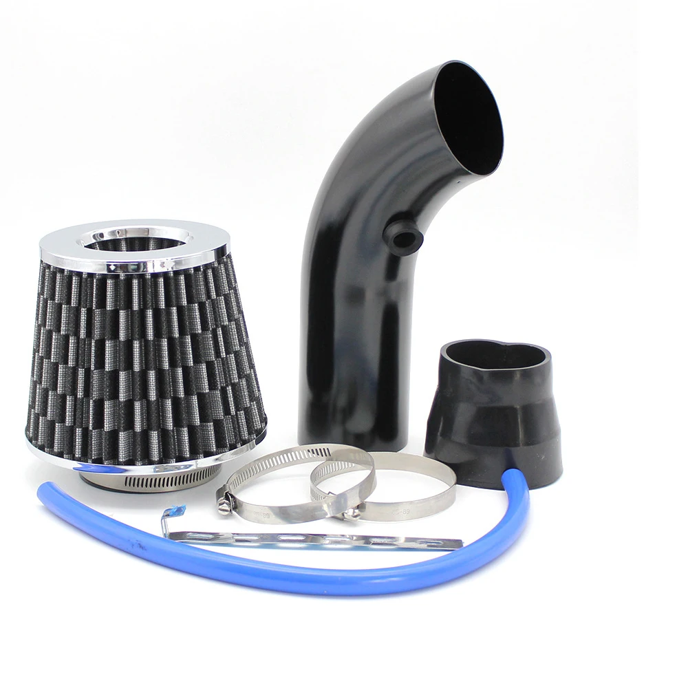 76mm Universal Car Cold Air Intake System Turbo Induction Pipe Tube Kit With Air Filter High Flow Performace Air Filter Inlet