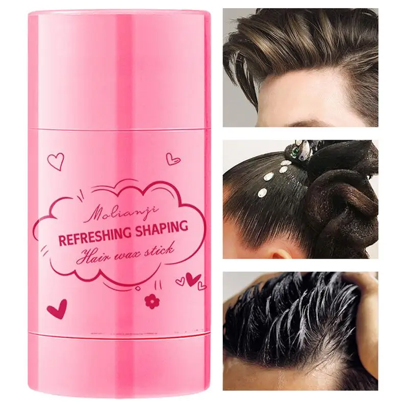 Hair Wax Stick Anti-Frizz Hair Slick Stick Hair Edge Smoothing Wax Portable Fly Away Hair Tamer Stick for Smoothing Loose Hair