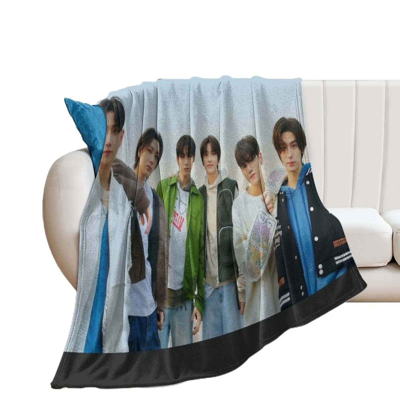 BOYNEXTDOOR black and white hot sexy concept kpop boy group members poster JAEHYUN, SUNGHO, RIWOO, TAESAN, LEEHAN, Throw Blanket