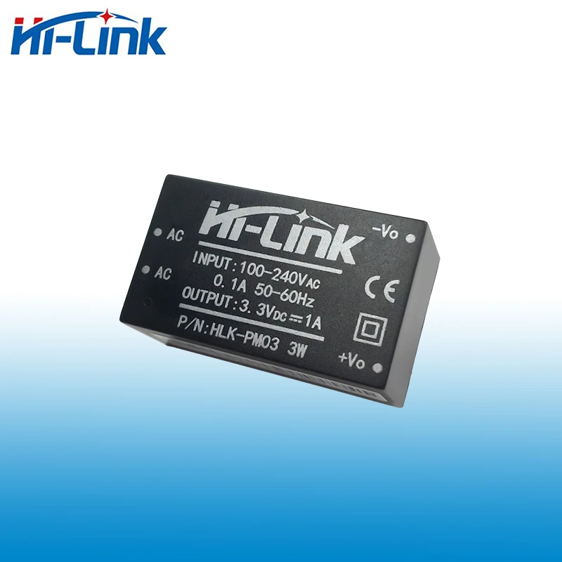 Hi-Link-AC DC Power Supply, Módulo Inteligente Isolado, Casa Inteligente, Alta Eficiência, Fabricante, HLK-PM03, 3W, 3.3V, 1A