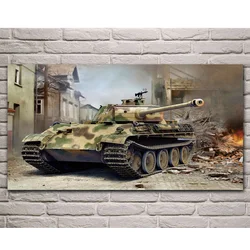 German Medium Tank Ruins With Fire House Diamond Painting New Collection 2022 Diy Embroidery Diamond Mosaic Puzzle Home Decor