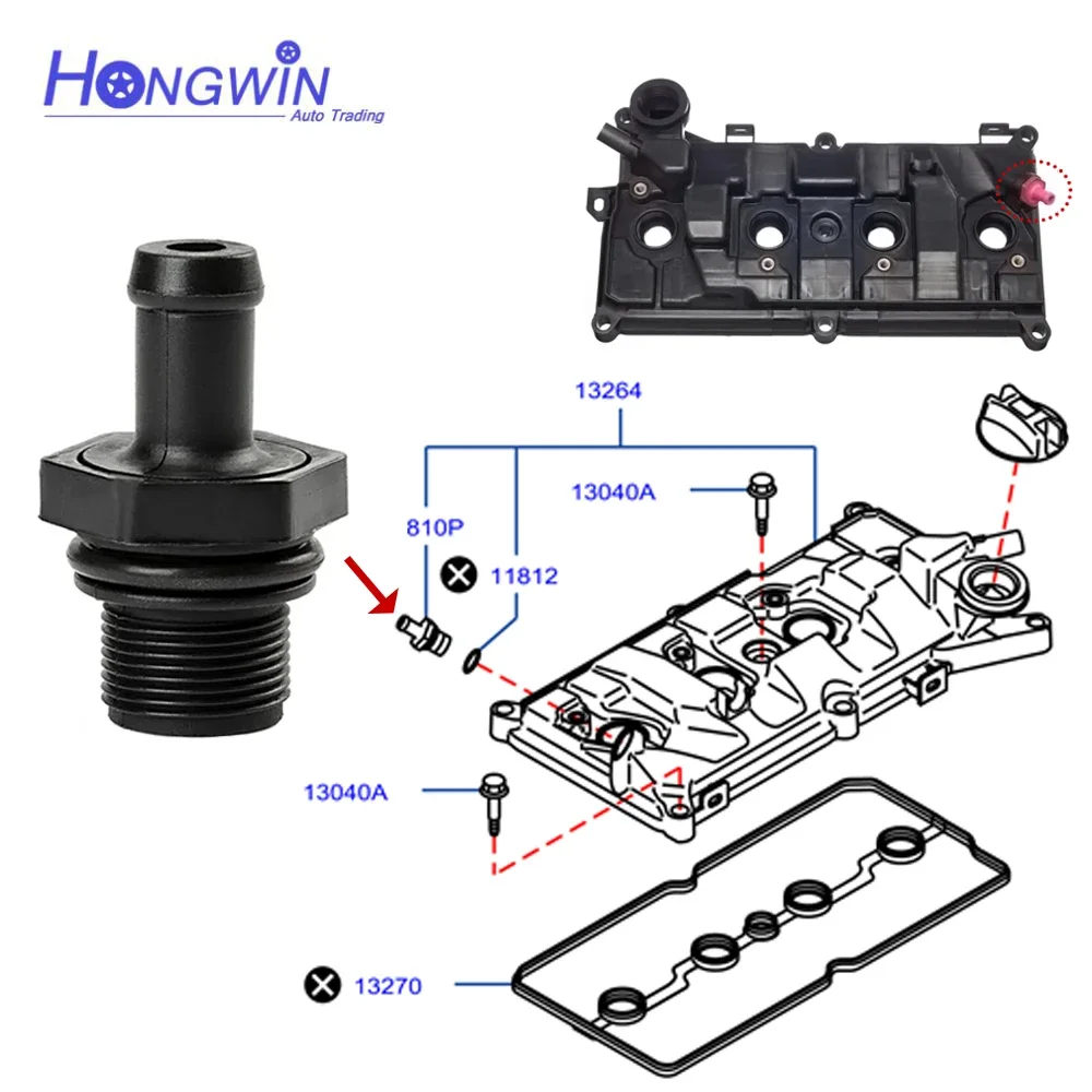 11810 11810-1LA0A PCV Valve For Nissan Juke Pulsar Sentra Serena Sylphy Tiida MR16DDT MR20DD 13264-BV80A 13264-1KC1A 13264-1KC0A