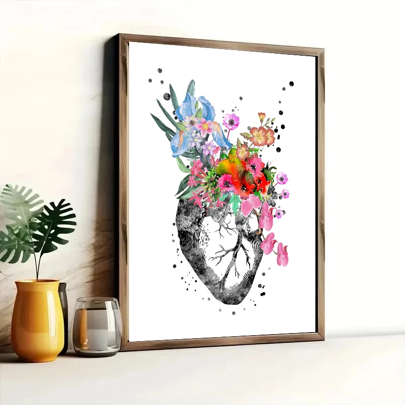 Medical Anatomy Heart Skeleton Foot Organs Canvas Painting Nordic Posters and Prints Wall Pictures for Clinic Decor