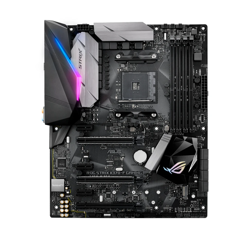 Imagem -04 - Asus-placa-mãe Rog Strix X370 X370-f Jogos para Ryzen 5700x 5700x3d 5800x3d Am4 Ryzen 5600 5600g 5500 3600