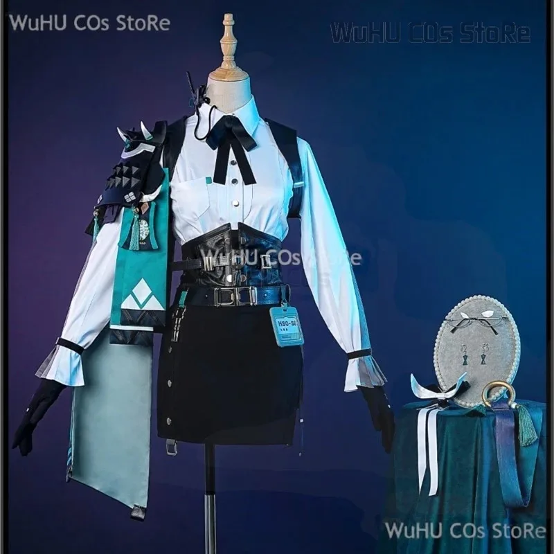 فستان تنكري من Game Zenless Zone Zero Cos Tsukishiro Yanagi شعر مستعار وردي Eridu لحفلات الهالوين للنساء Propsa؛ 6'x,9;y'