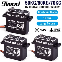 9imod 50KG 60KG 70KG Servo Brushless Digitale Impermeabile 14V Sterzo In Metallo RC Servo Per 1/8 1/10 Traxxas Scx10 RC Auto