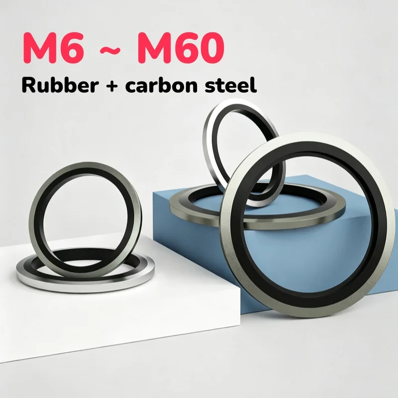 M6 M8 M10 M12 M14 M16 ~ M60 Sealing O-ring Gasket Car Oil Drain Screw Combined Sealing Washer