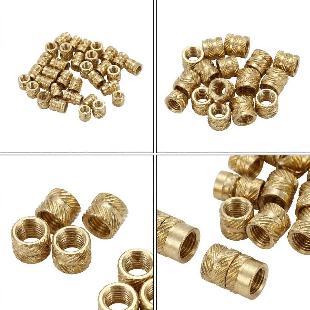 M2 M8 Insert Kit Brass Heat Set Inserts For Reliable Plastic Assembly High Thermal Conductivity Resistant To Loosening