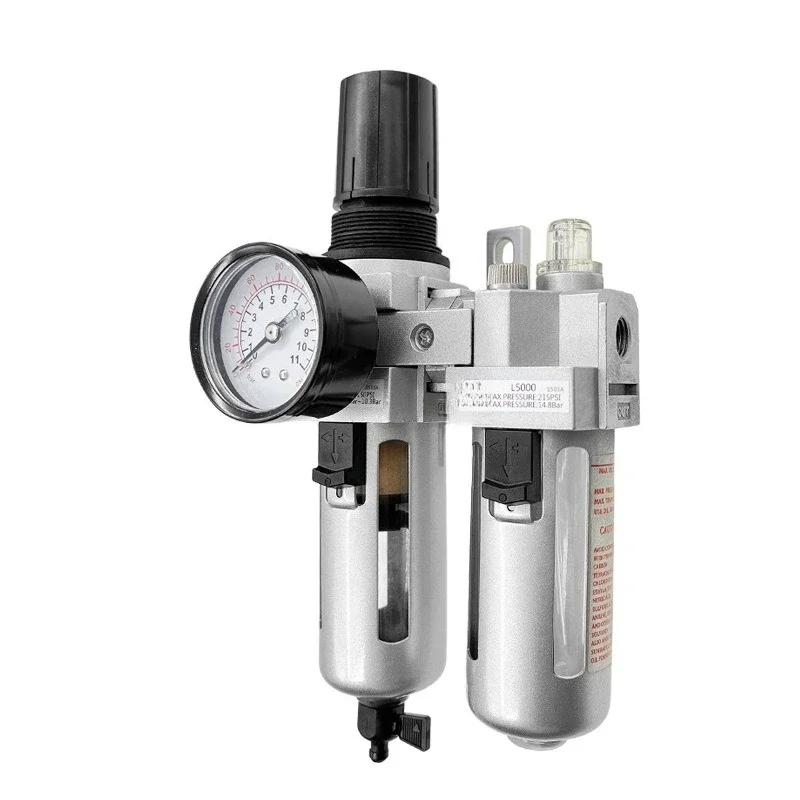 FRL50 triplex air oil-water separator inlet 6 points three points combination precision filtration